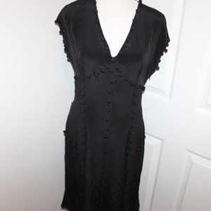 Moschino jeans black dress 100% Silk